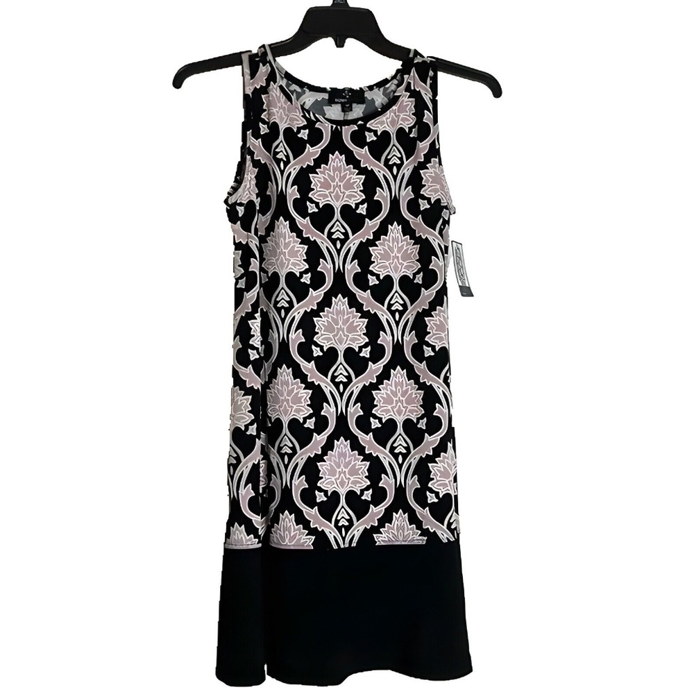 NWT Ronni Nicole Women’s Size Medium Sleeveless Black Pink Pullover Dress